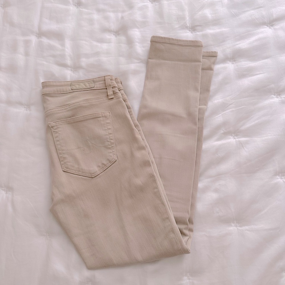 Ag Adriano Goldschmied Tan Prima Ankle Jeans